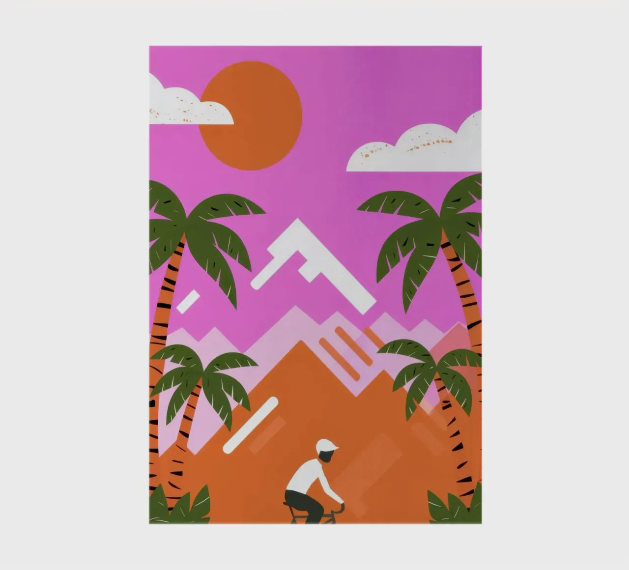Cyclist Mountain Paradise notebook by Lune Dreams