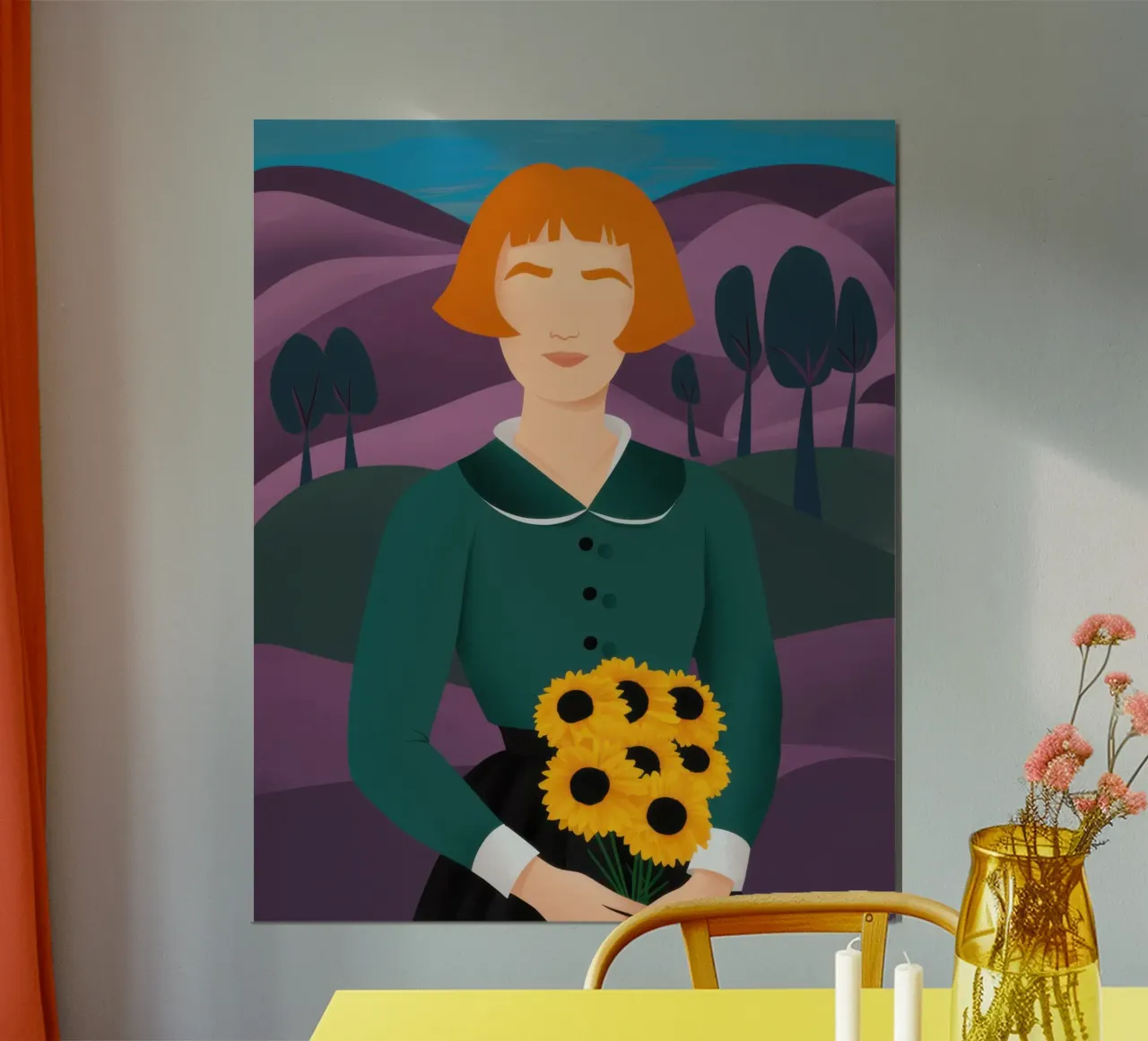 Sguardo di girasole di Auburn poster da Hollow Years