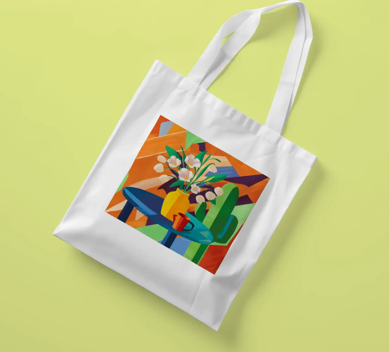 Tableau floreale crepuscolare borsa in juta da Arcane Lines
