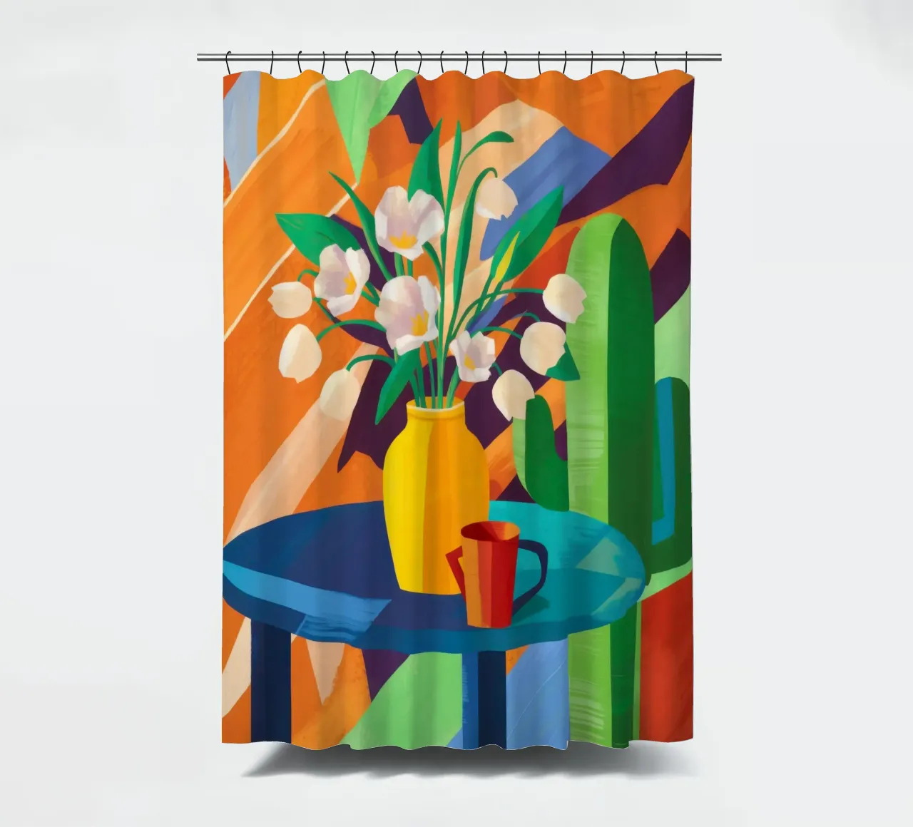 Tableau floreale crepuscolare tenda da doccia da Arcane Lines