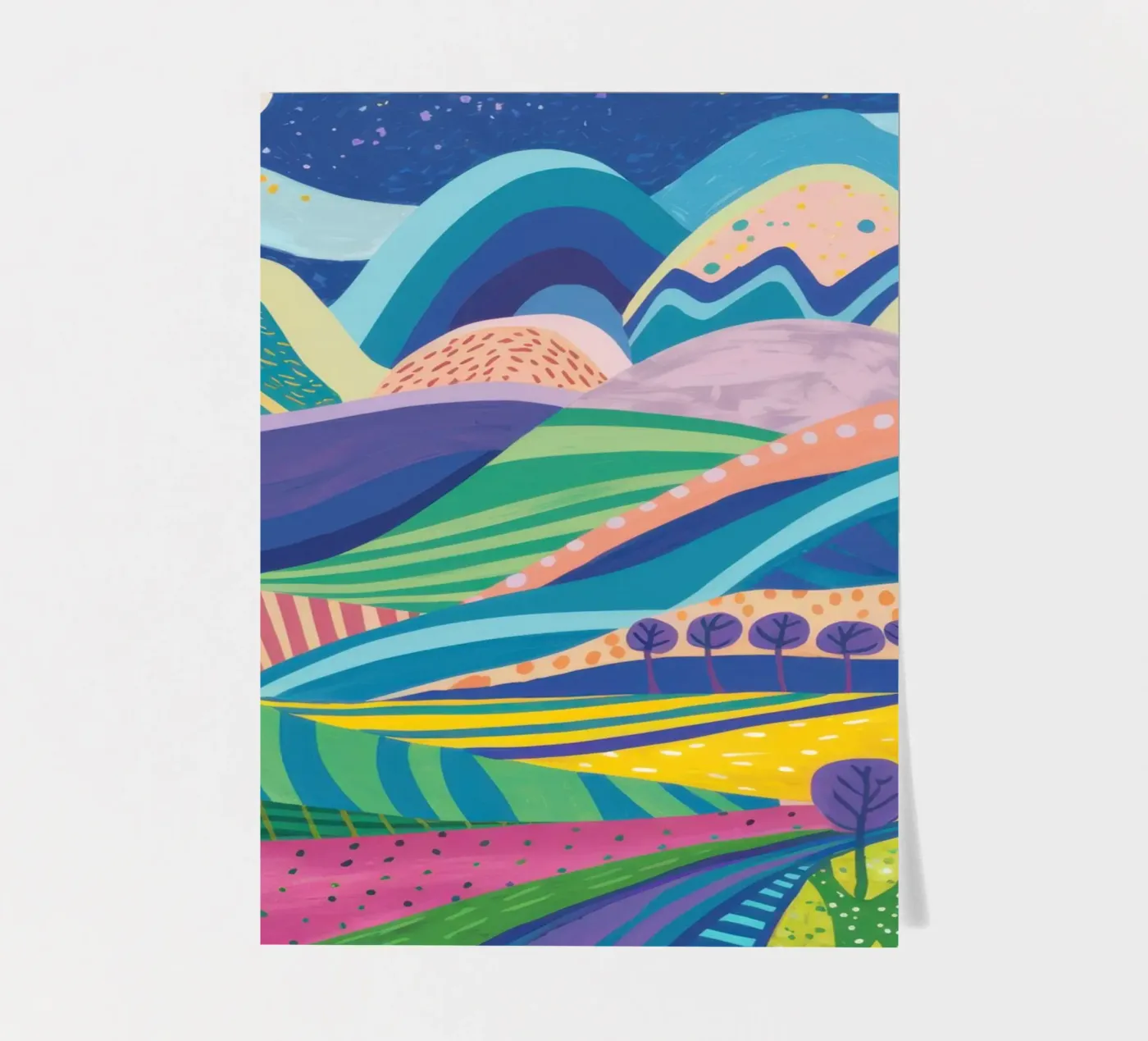 Psychedelic Hillscape sticker sheet by Lune Dreams