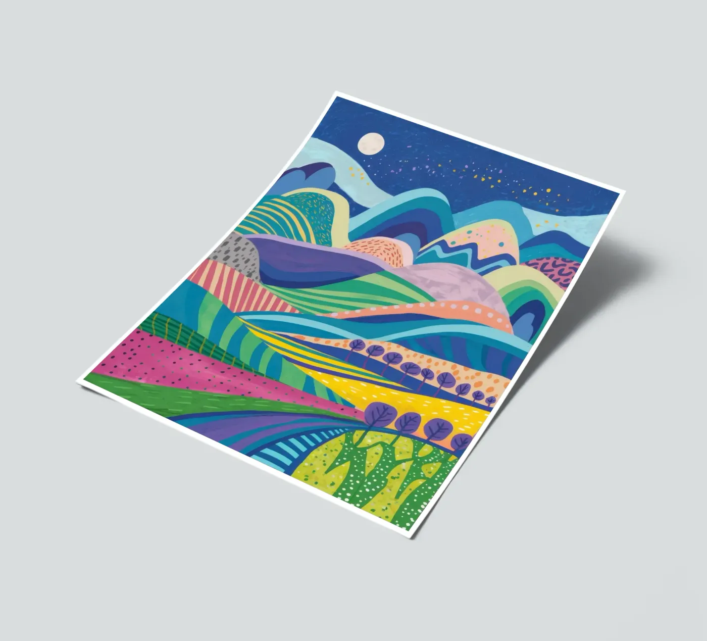 Psychedelic Hillscape sticker sheet by Lune Dreams