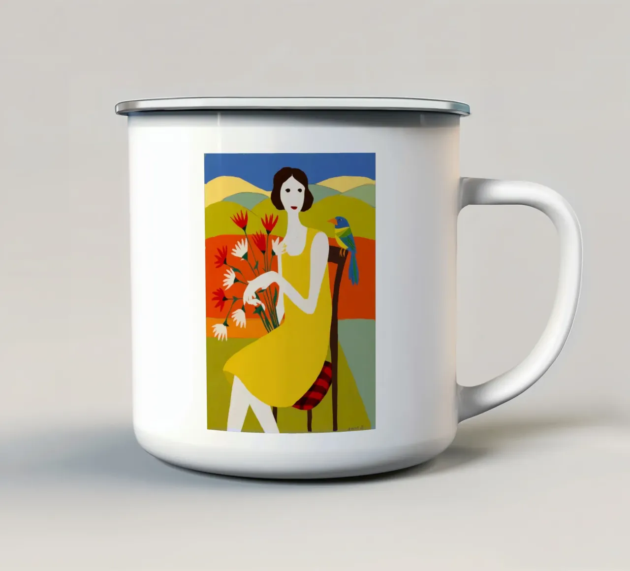 Trono floreale d'oro tazza in smalto da Hollow Years