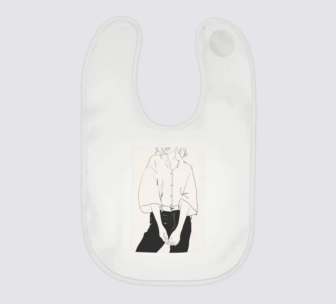 Classic Lines baby bib by LeaDArt