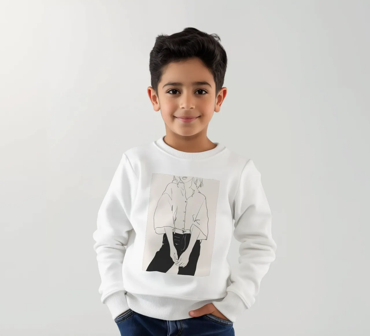 Linee classiche felpa bambino da LeaDArt