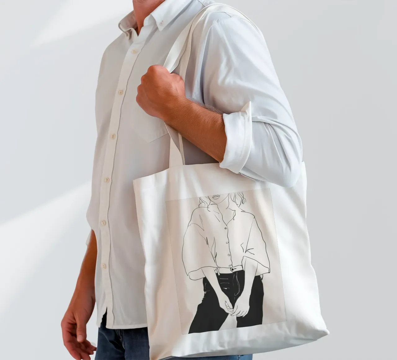 Linee classiche borsa in juta da LeaDArt