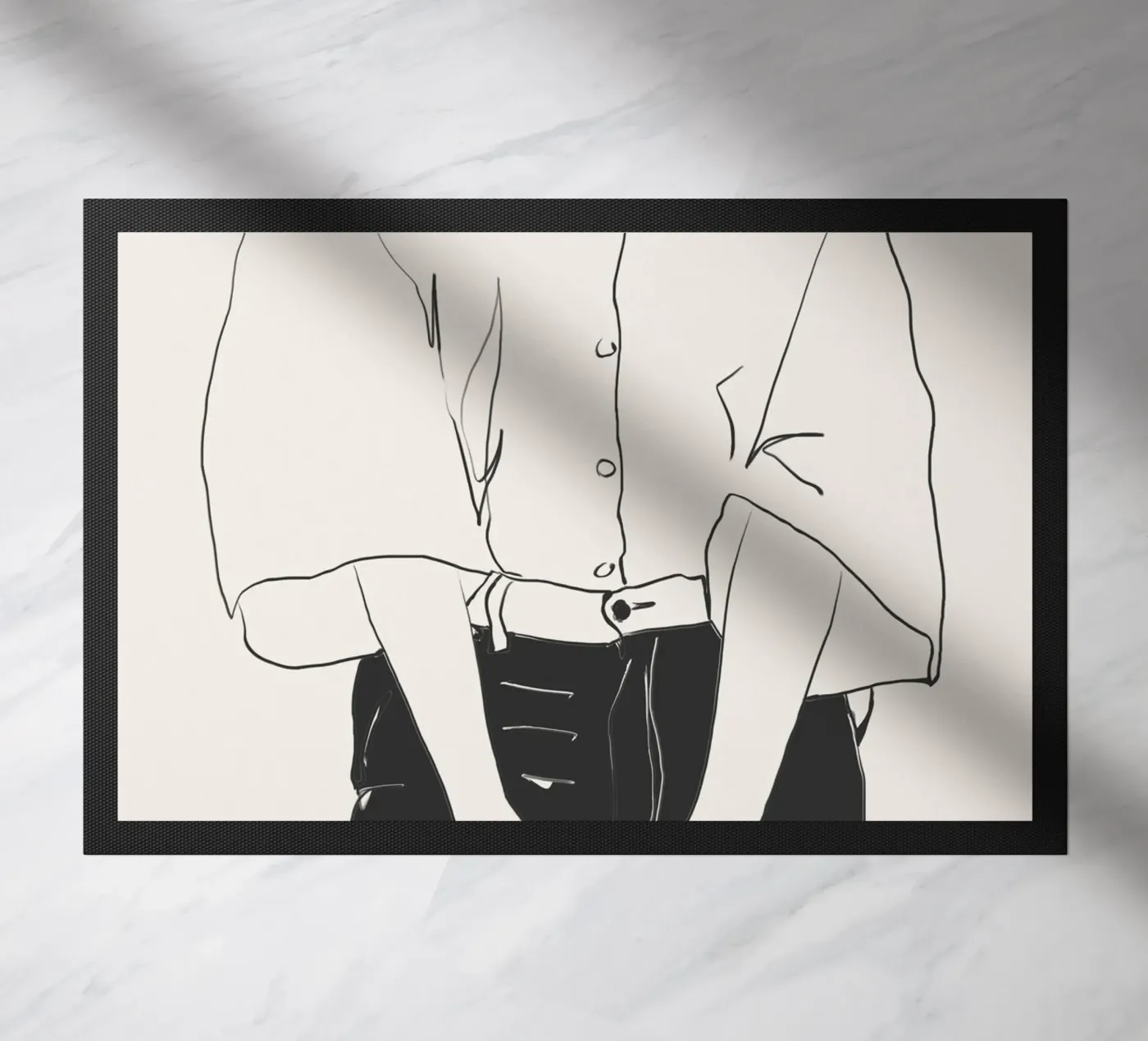 Klassieke lijnen deurmat van LeaDArt