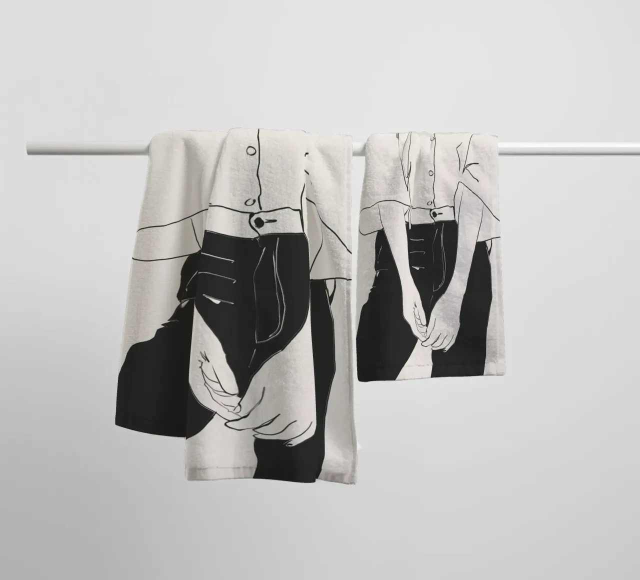 Linee classiche asciugamano da bagno da LeaDArt