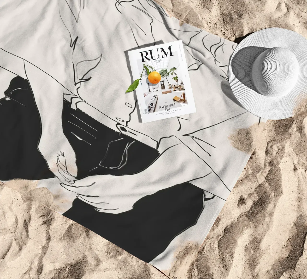 Linee classiche telo mare da LeaDArt