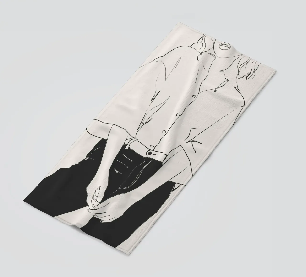 Linee classiche telo mare da LeaDArt