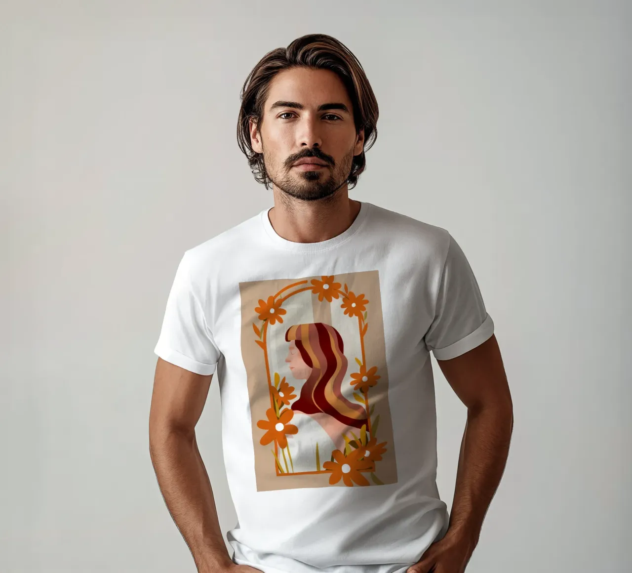 Profilo floreale Bellezza t-shirt da Lune Dreams