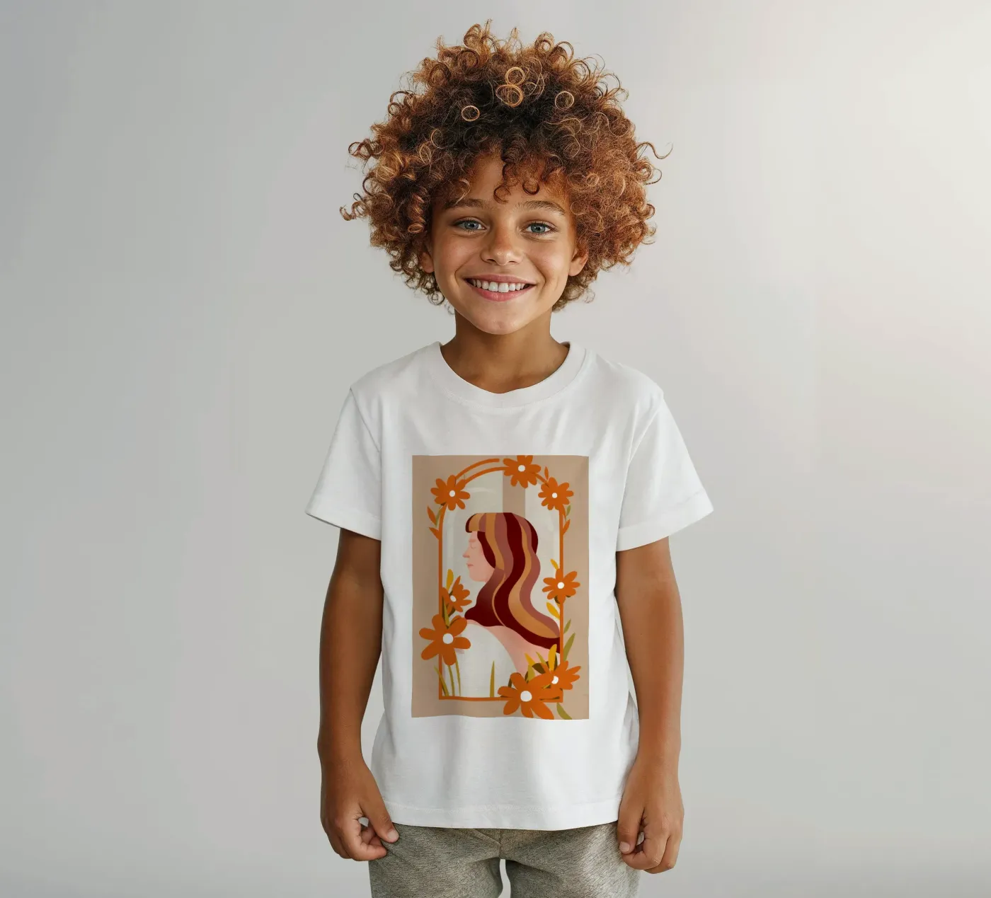Profilo floreale Bellezza t-shirt bambini da Lune Dreams