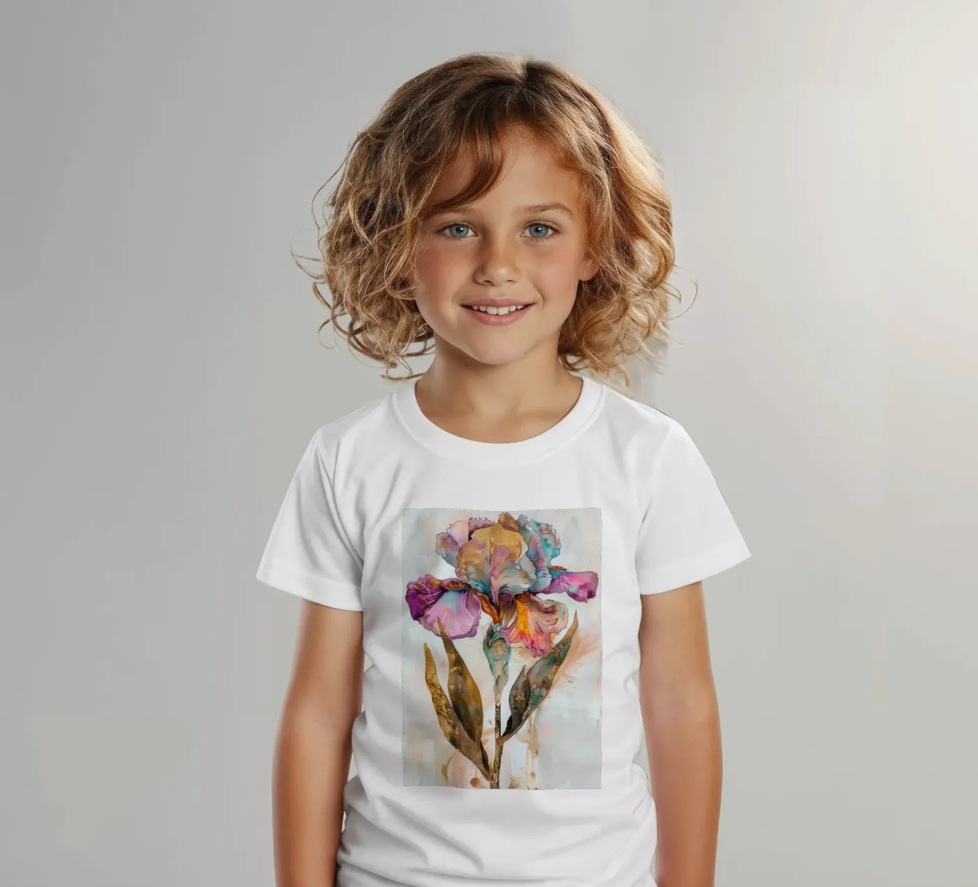 Iris d'oro t-shirt bambini da Justyna Jaszke JBJart