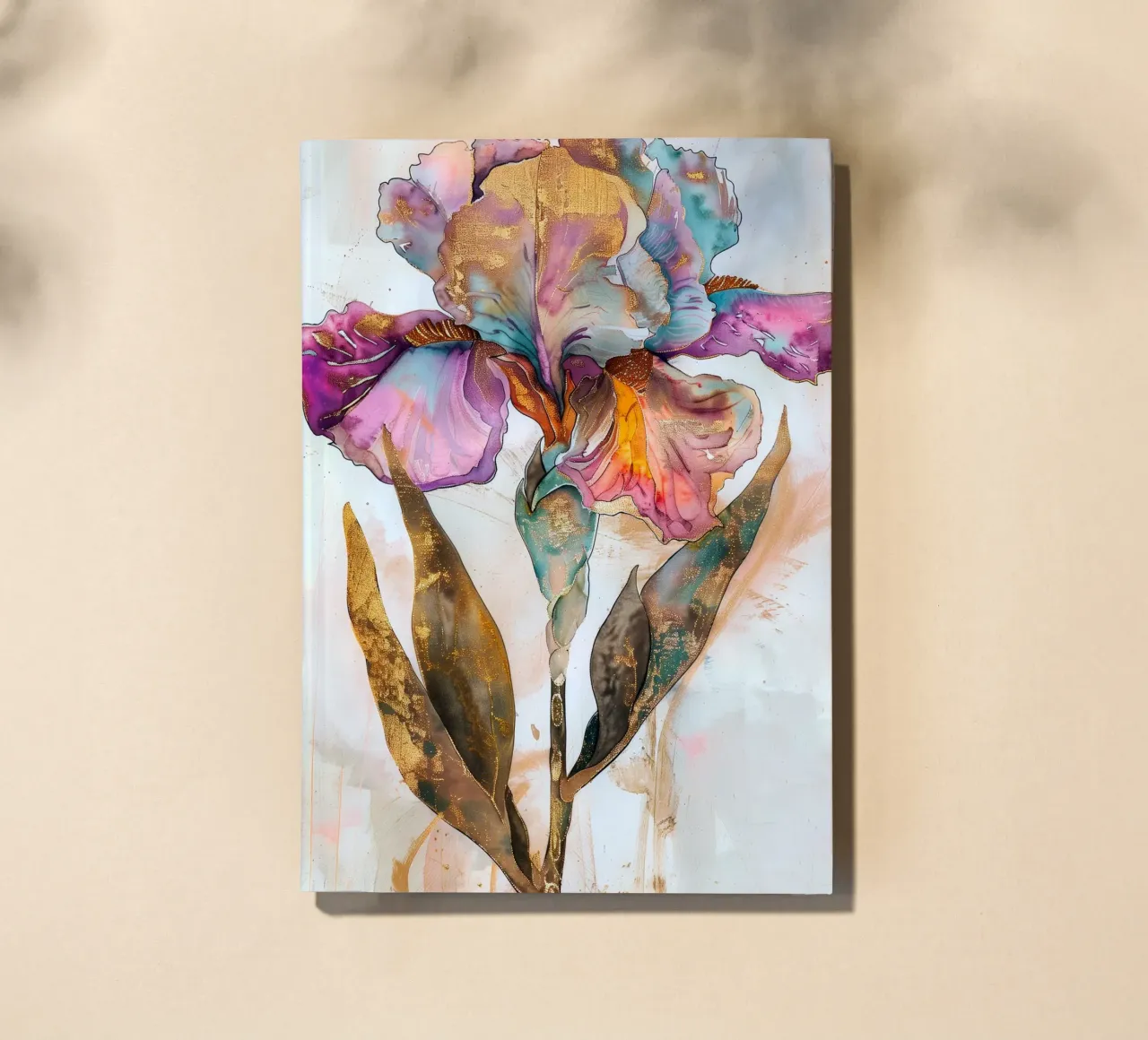 Golden Iris notebook by Justyna Jaszke JBJart