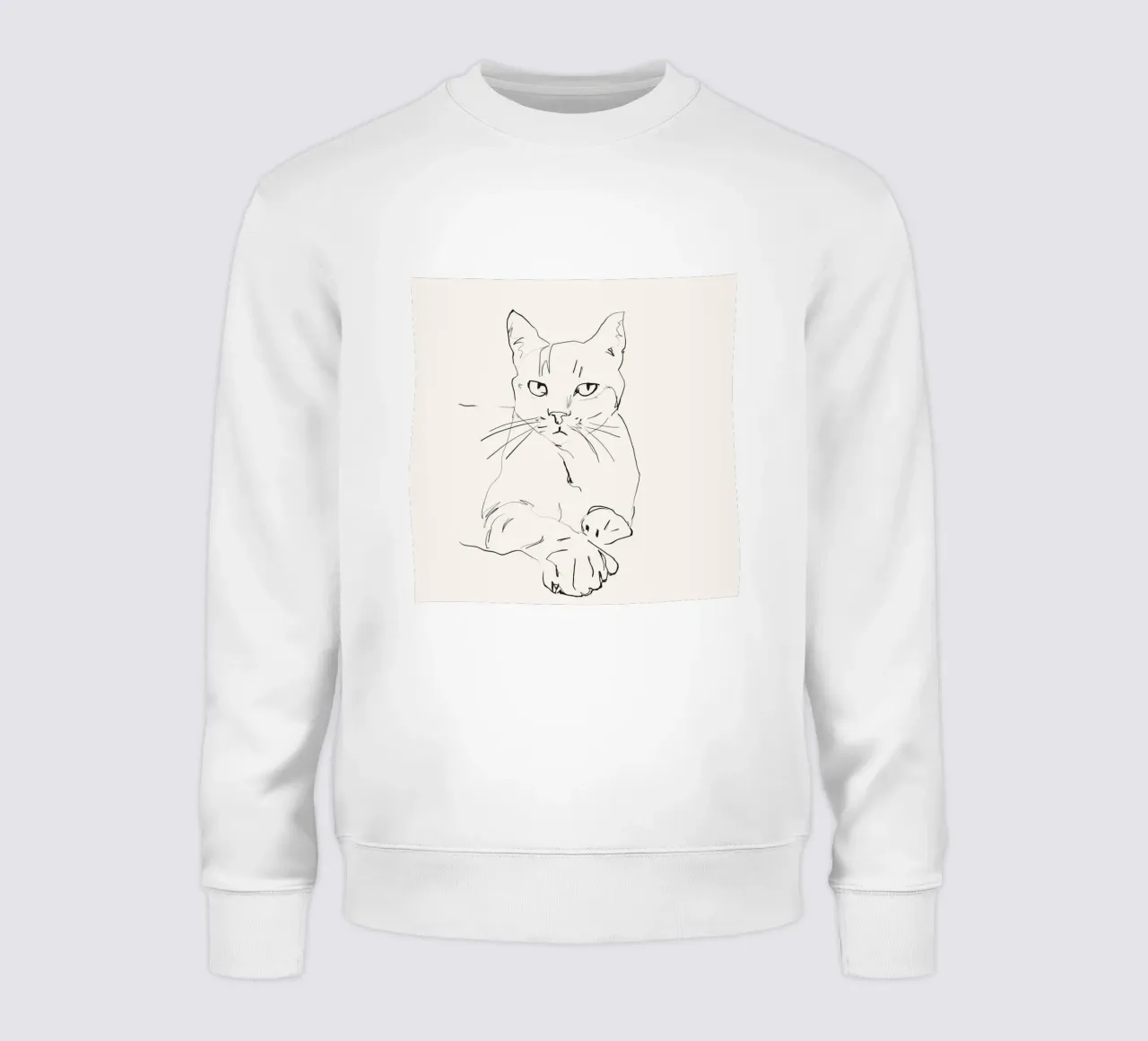 Line Cat sweatshirt by LeaDArt