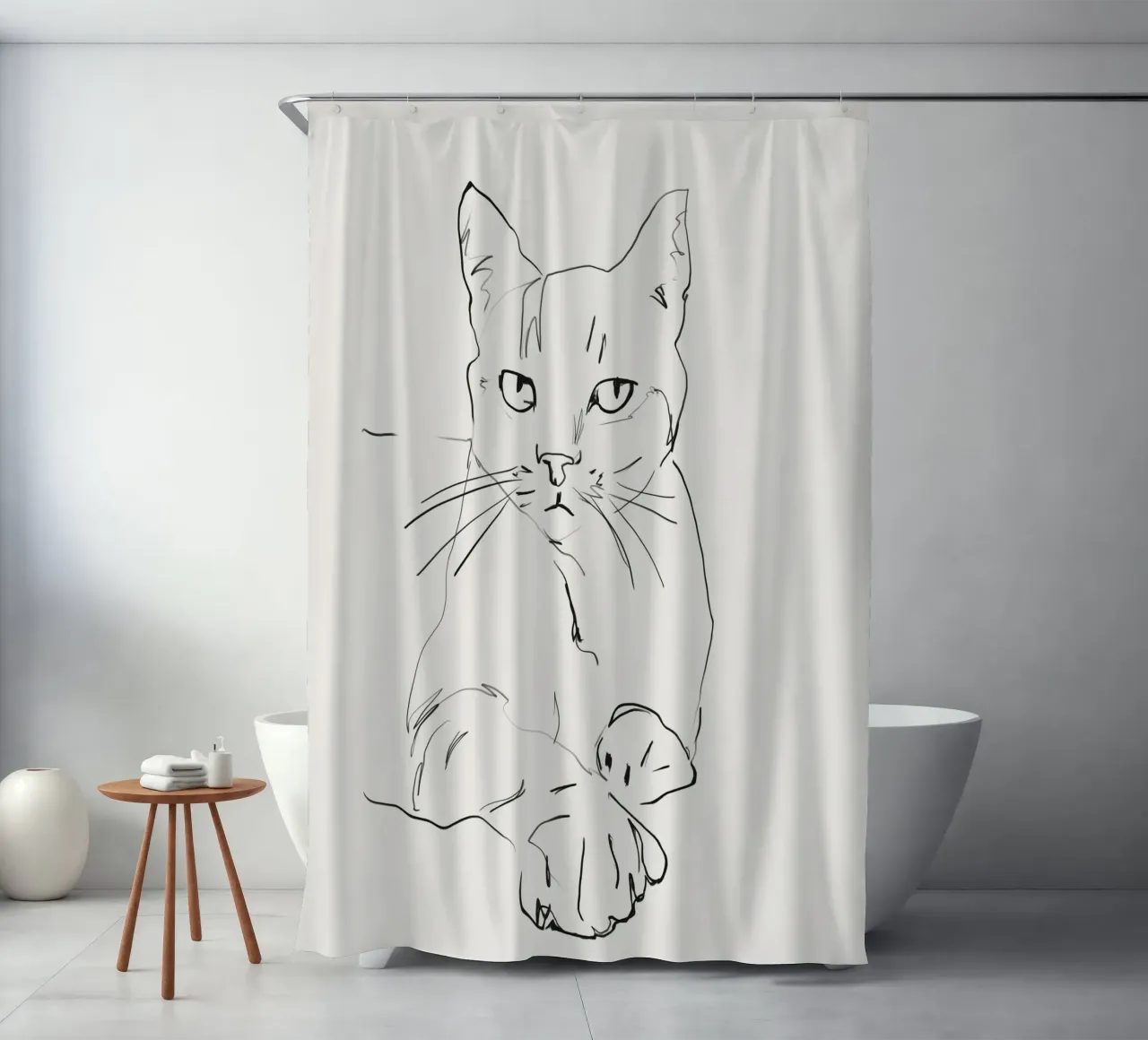 Linea Cat tenda da doccia da LeaDArt