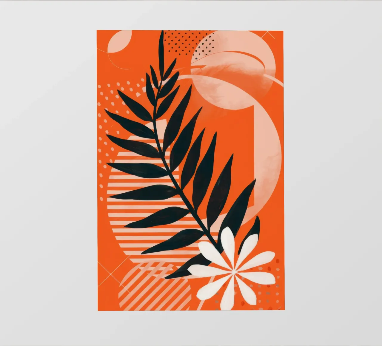 Abstract Leaf and Stripe photo wallpaper by Lune Dreams