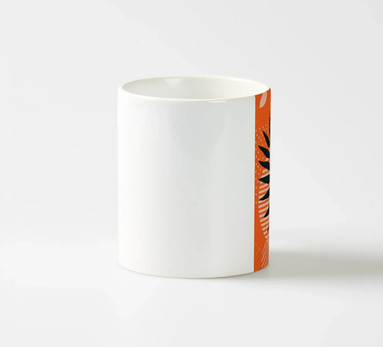 Foglie e strisce astratte tazza in ceramica da Lune Dreams