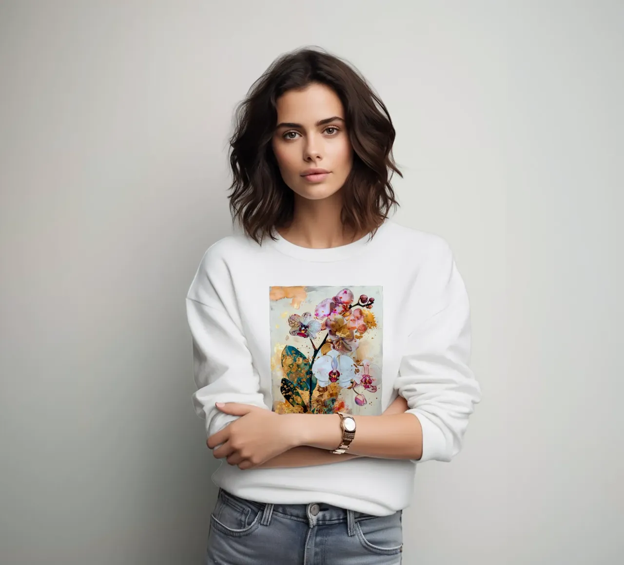 Orchidea d'oro felpa da Justyna Jaszke JBJart