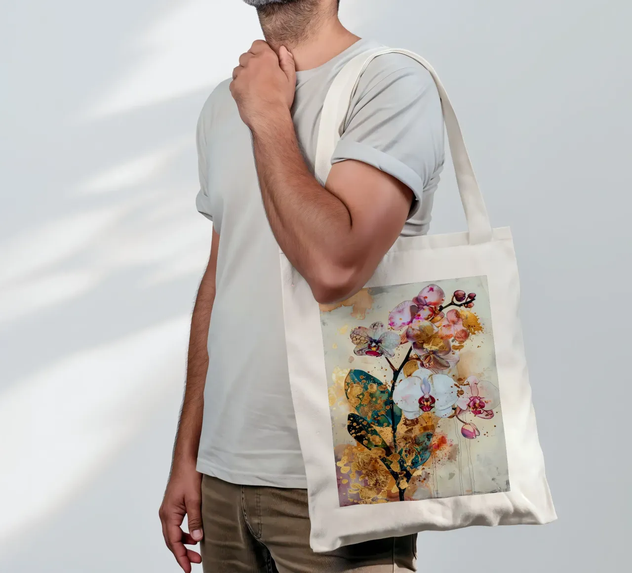 Orchidea d'oro borsa in juta da Justyna Jaszke JBJart
