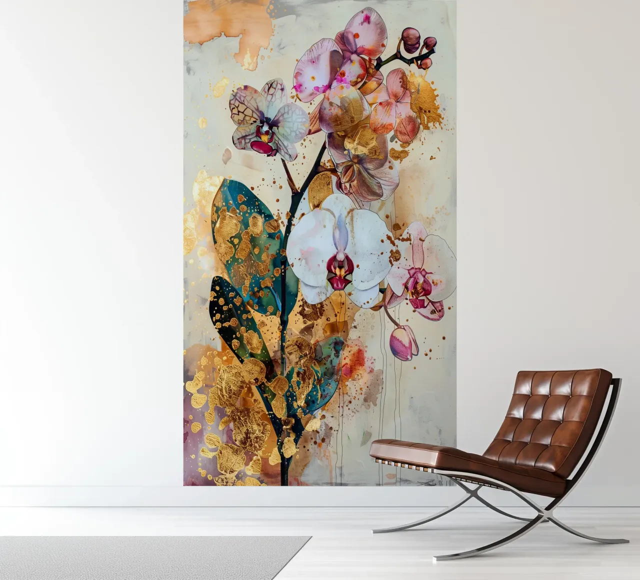 Golden Orchid photo wallpaper by Justyna Jaszke JBJart
