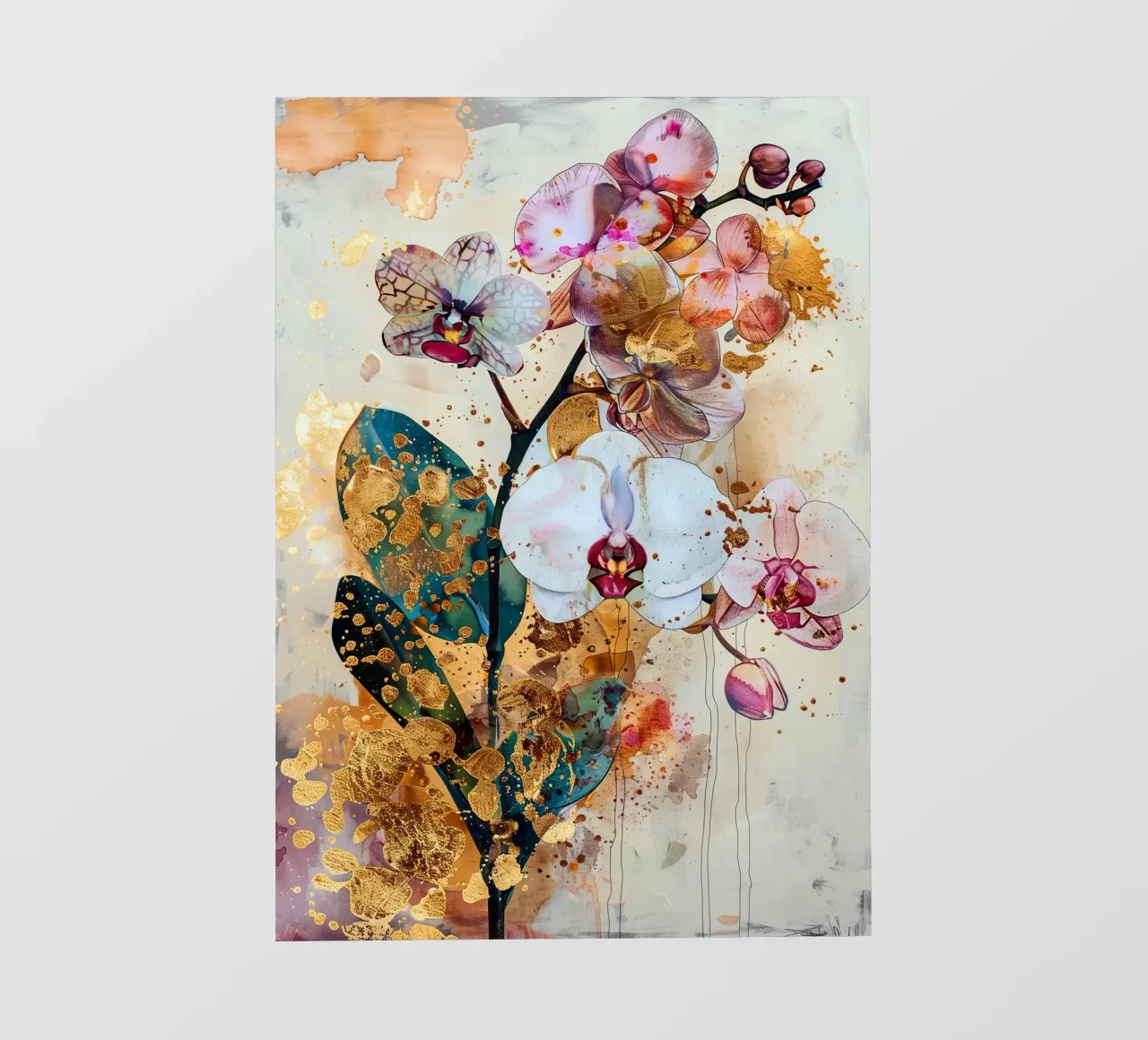 Golden Orchid photo wallpaper by Justyna Jaszke JBJart