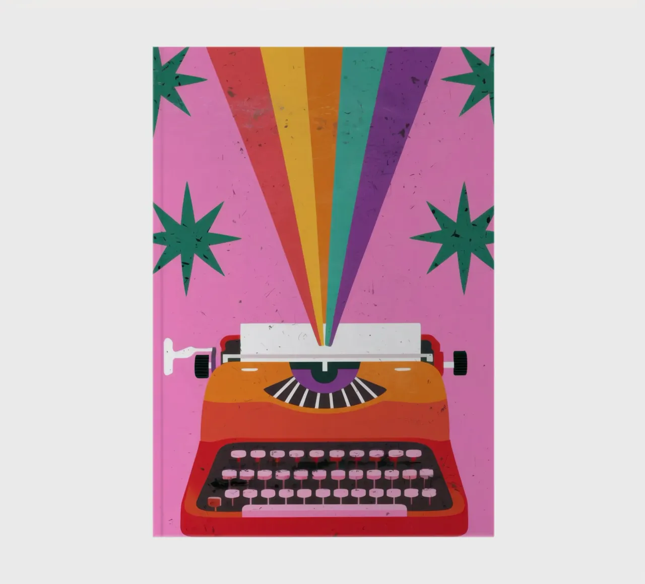 Rainbow Typewriter notebook by Lune Dreams