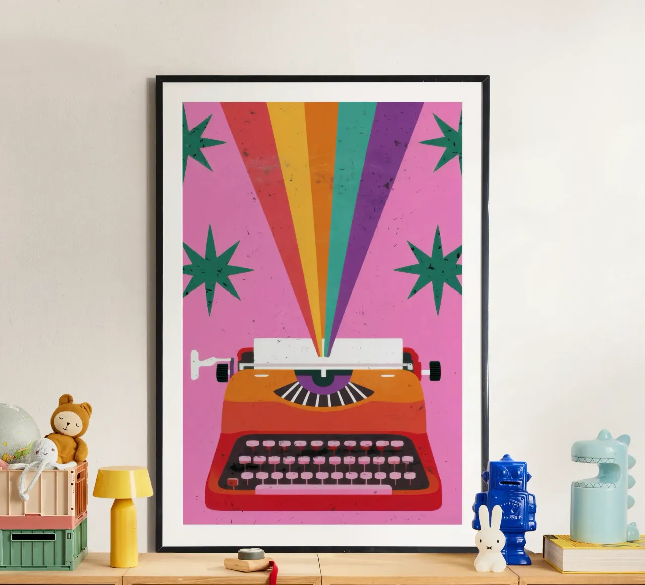 Rainbow Typewriter poster da Lune Dreams