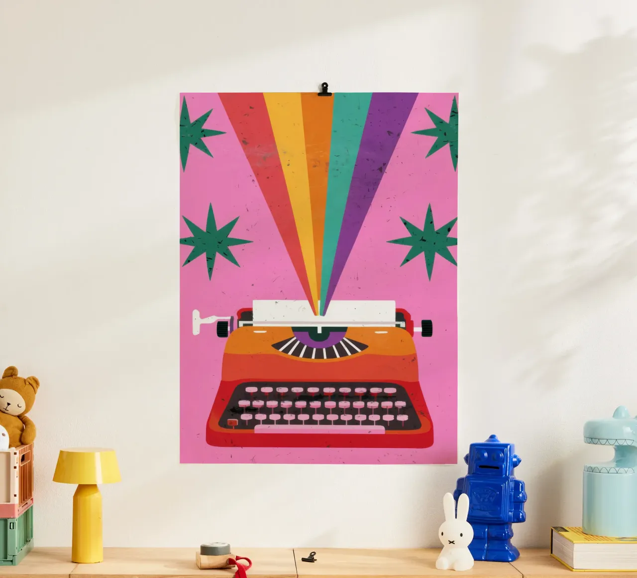 Rainbow Typewriter poster da Lune Dreams