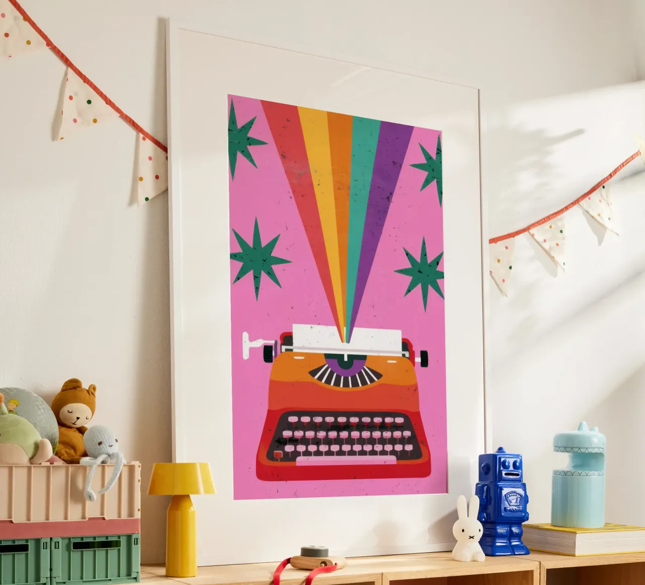 Rainbow Typewriter poster da Lune Dreams