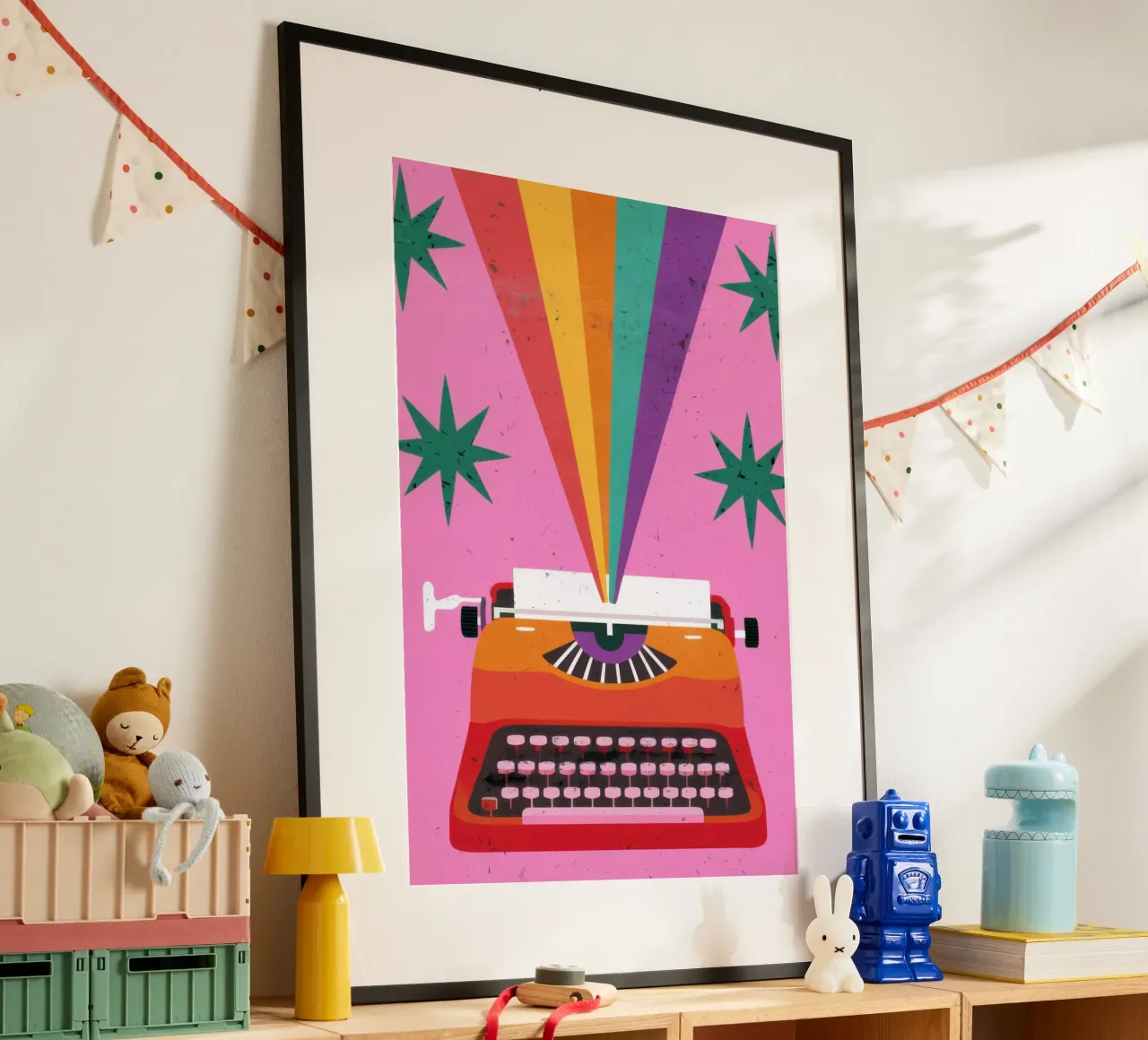 Rainbow Typewriter poster da Lune Dreams