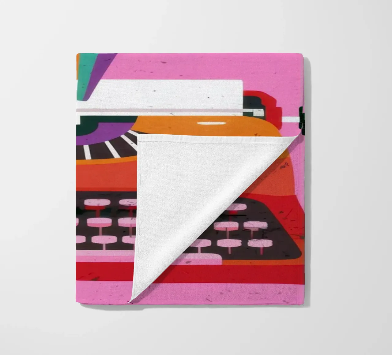 Macchina da scrivere arcobaleno telo mare da Lune Dreams