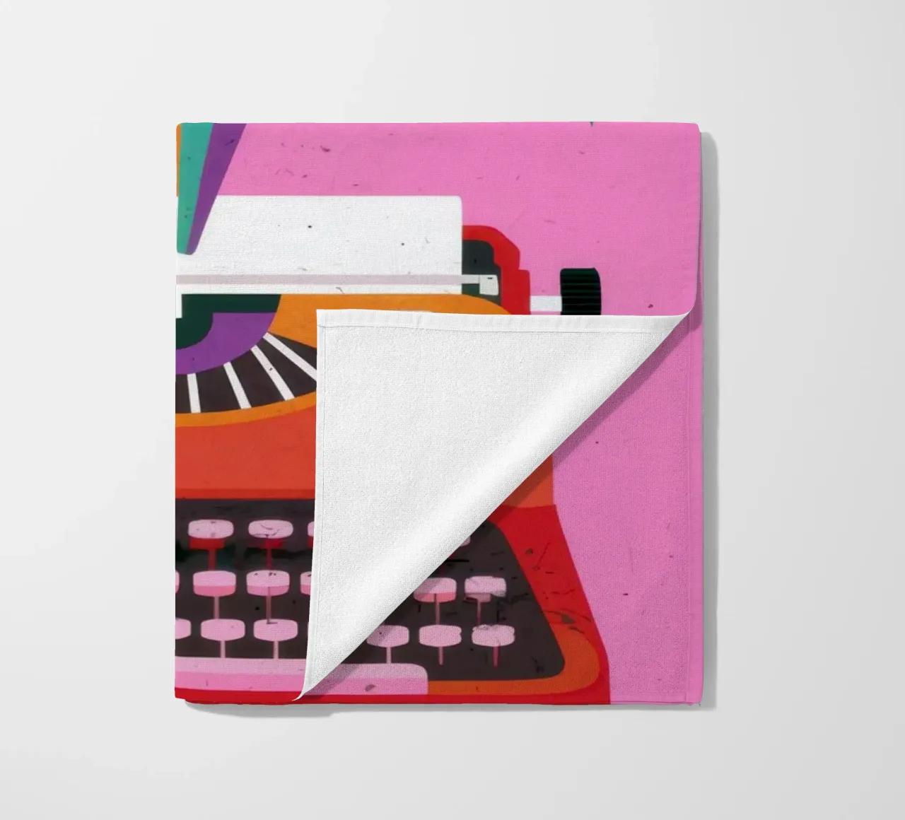 Macchina da scrivere arcobaleno telo mare da Lune Dreams