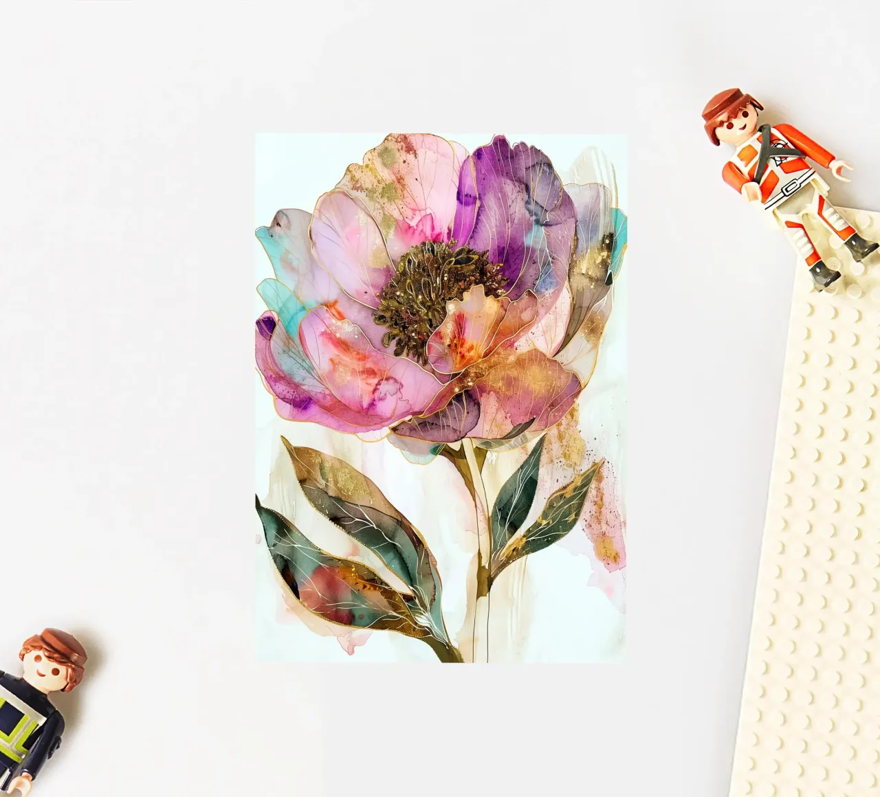 Golden Peonies sticker by Justyna Jaszke JBJart