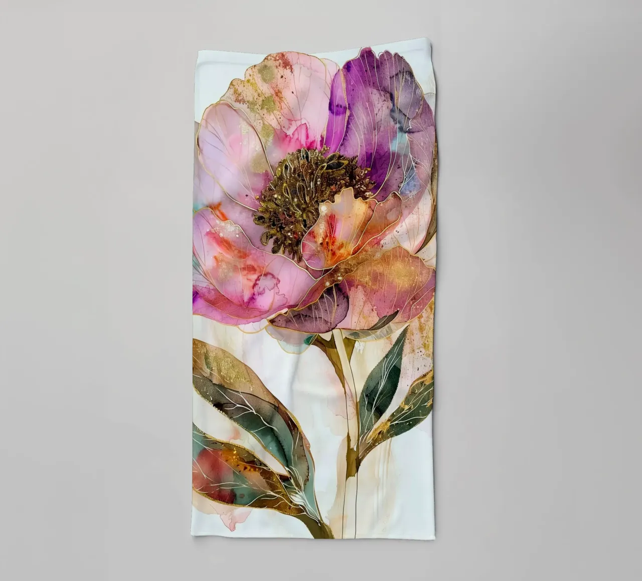 Peonie d'oro asciugamano da bagno da Justyna Jaszke JBJart