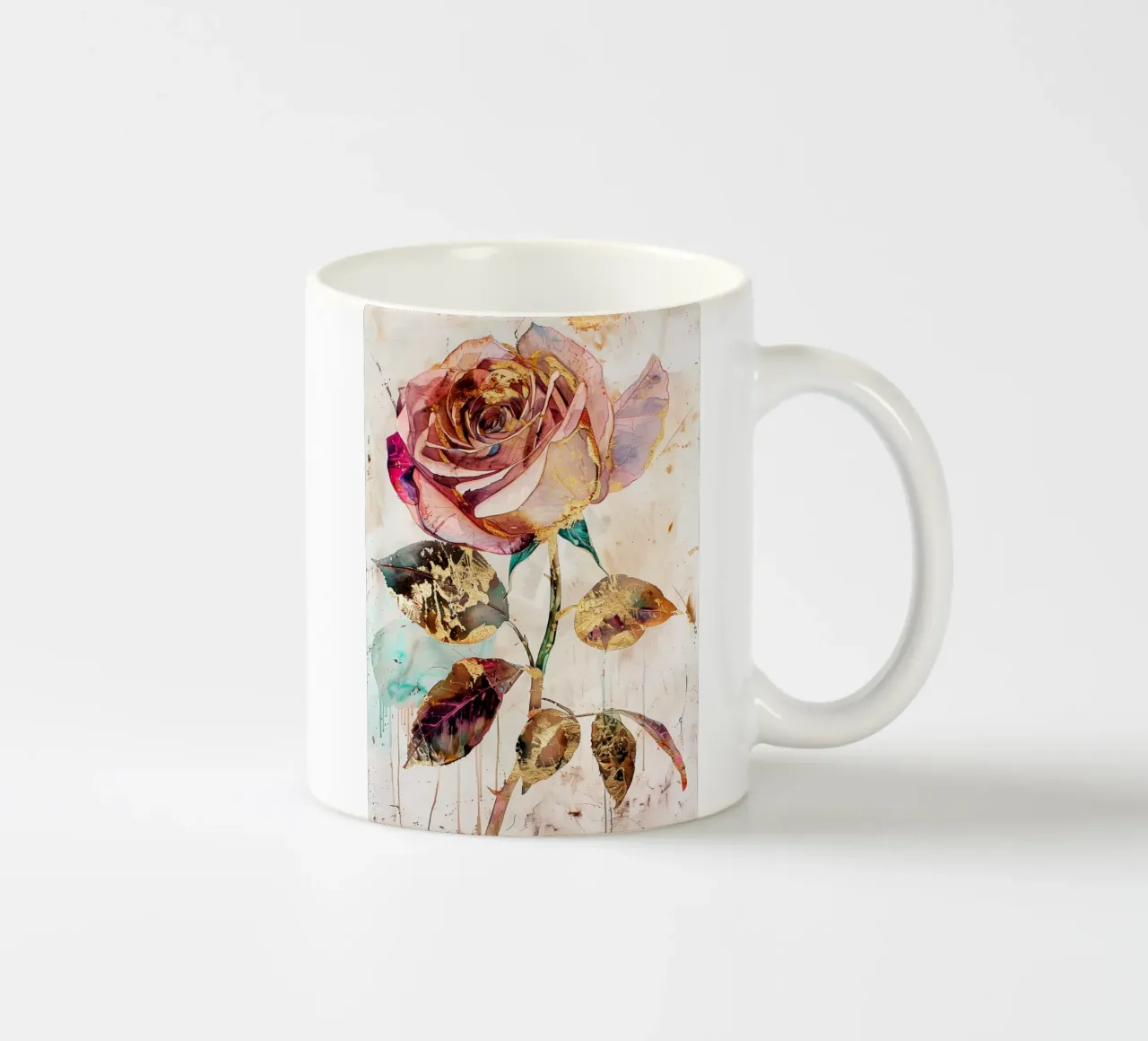 Rosa d'oro tazza in ceramica da Justyna Jaszke JBJart
