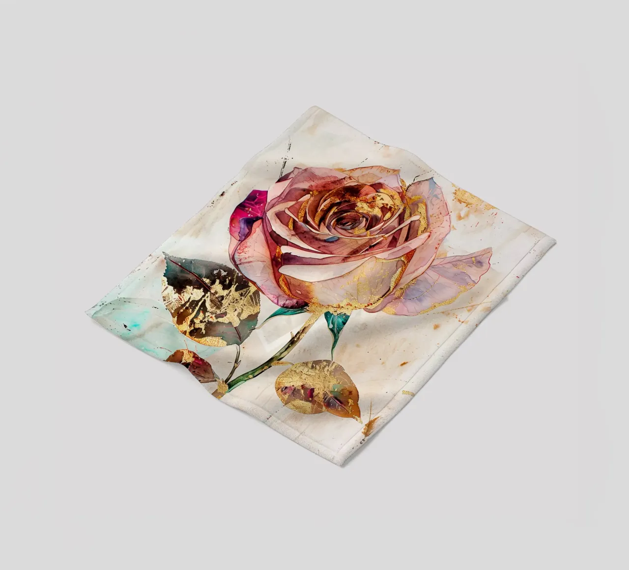 Rosa d'oro coperta in pile da Justyna Jaszke JBJart