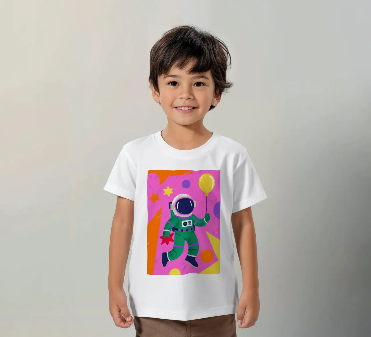 Cosmic Astronaut Play kids t-shirt by Lune Dreams