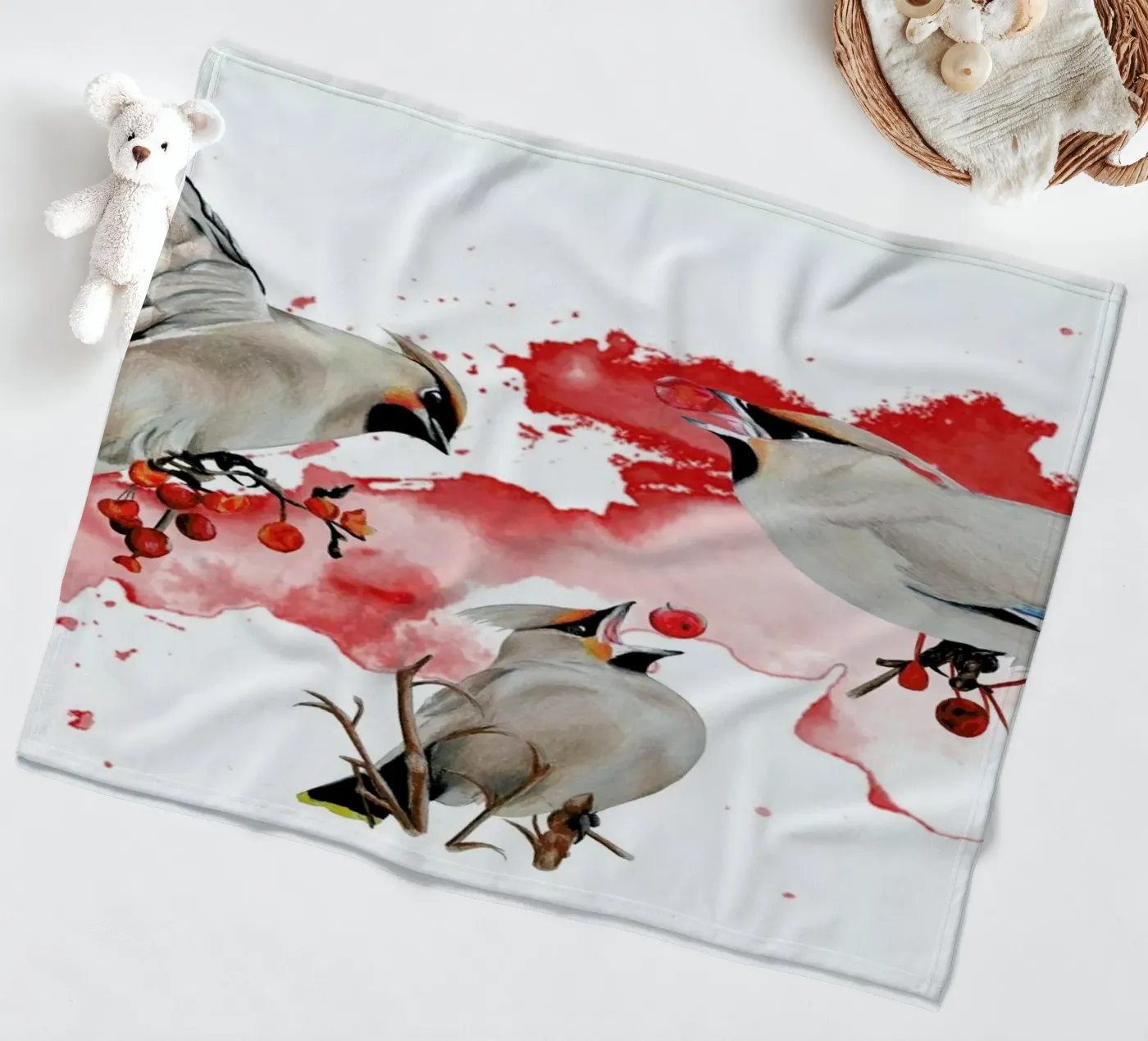 Feeding Time coperta in pile da Libby Watkins