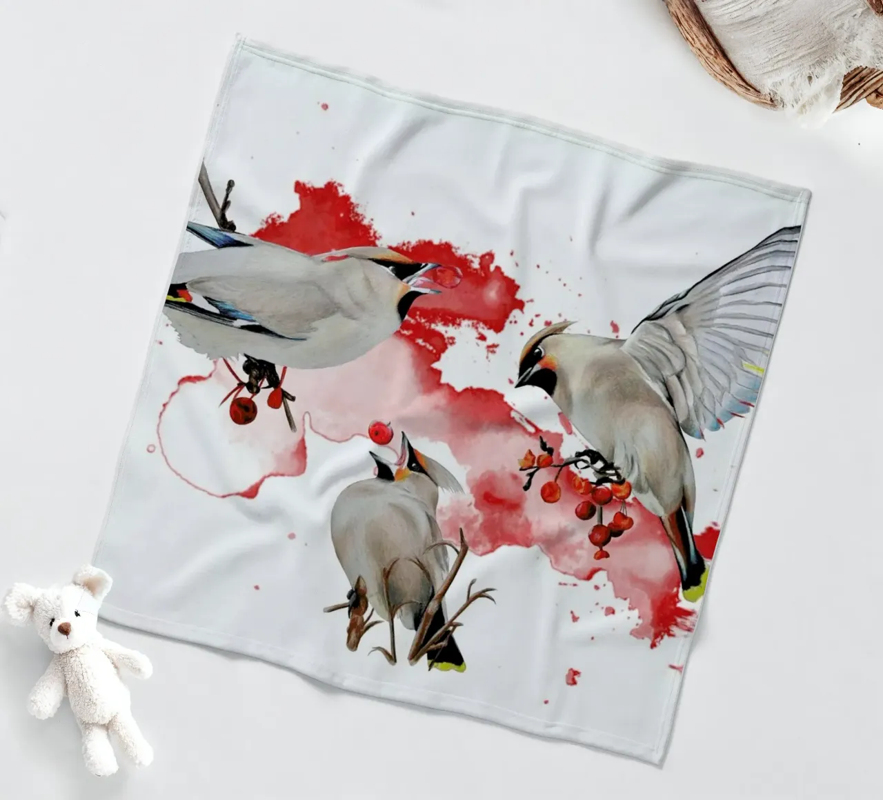 Feeding Time fleece blanket by Libby Watkins