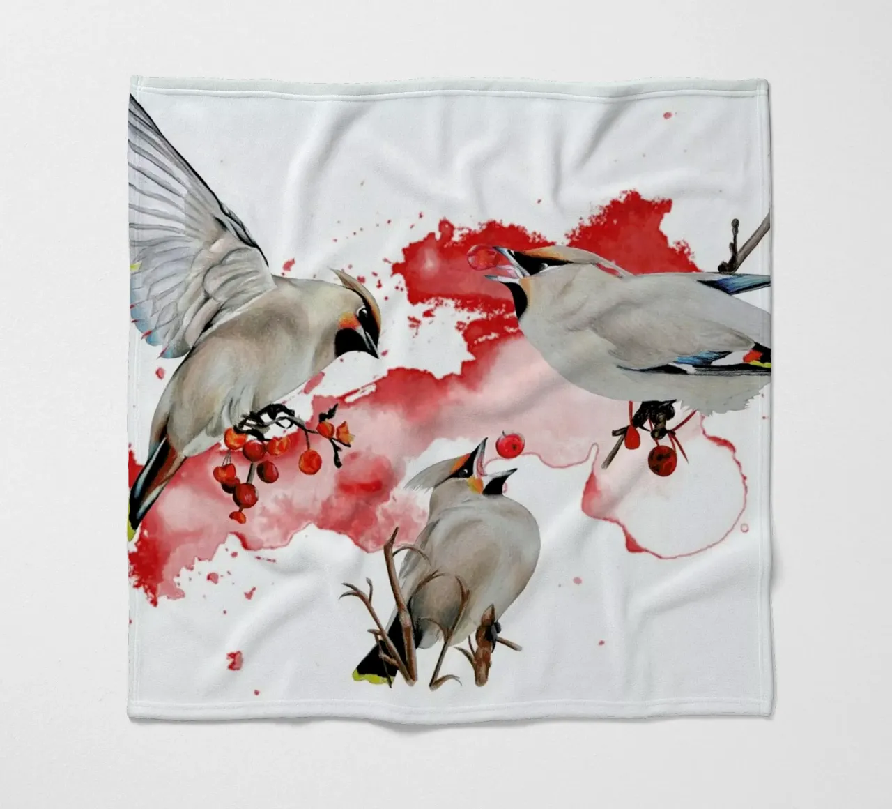 Feeding Time fleece blanket by Libby Watkins
