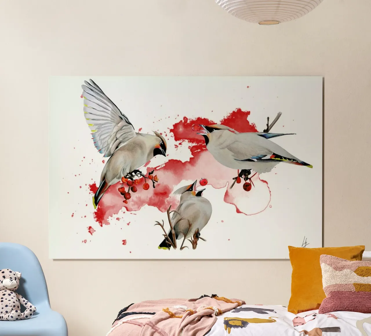 Feeding Time poster con telaio in alluminio da Libby Watkins