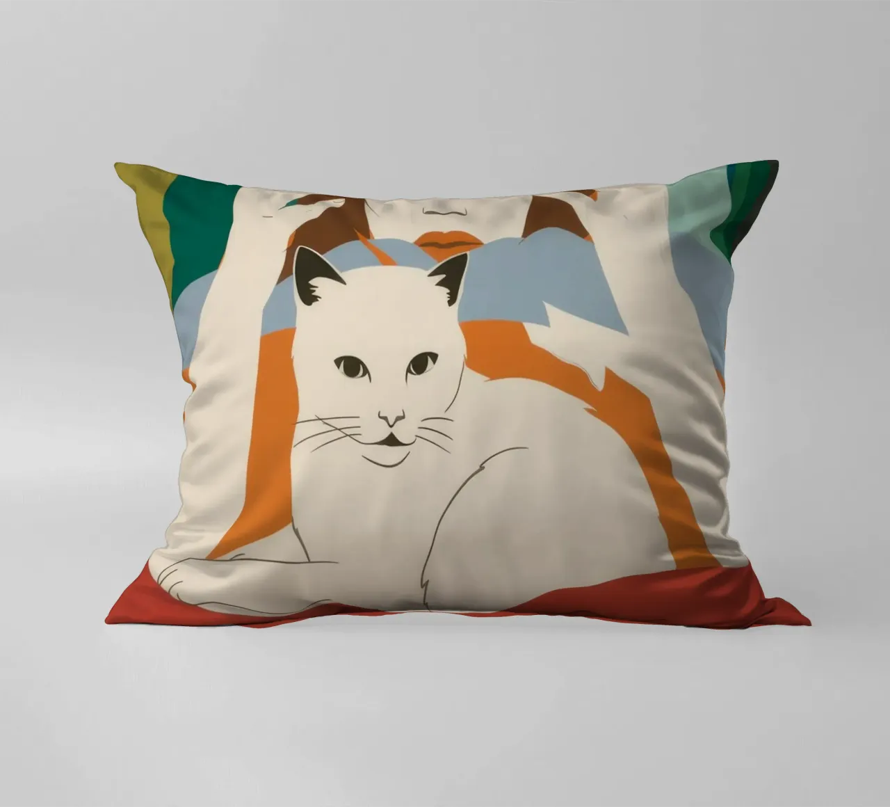 Leggere con un gatto cuscino da Lune Dreams