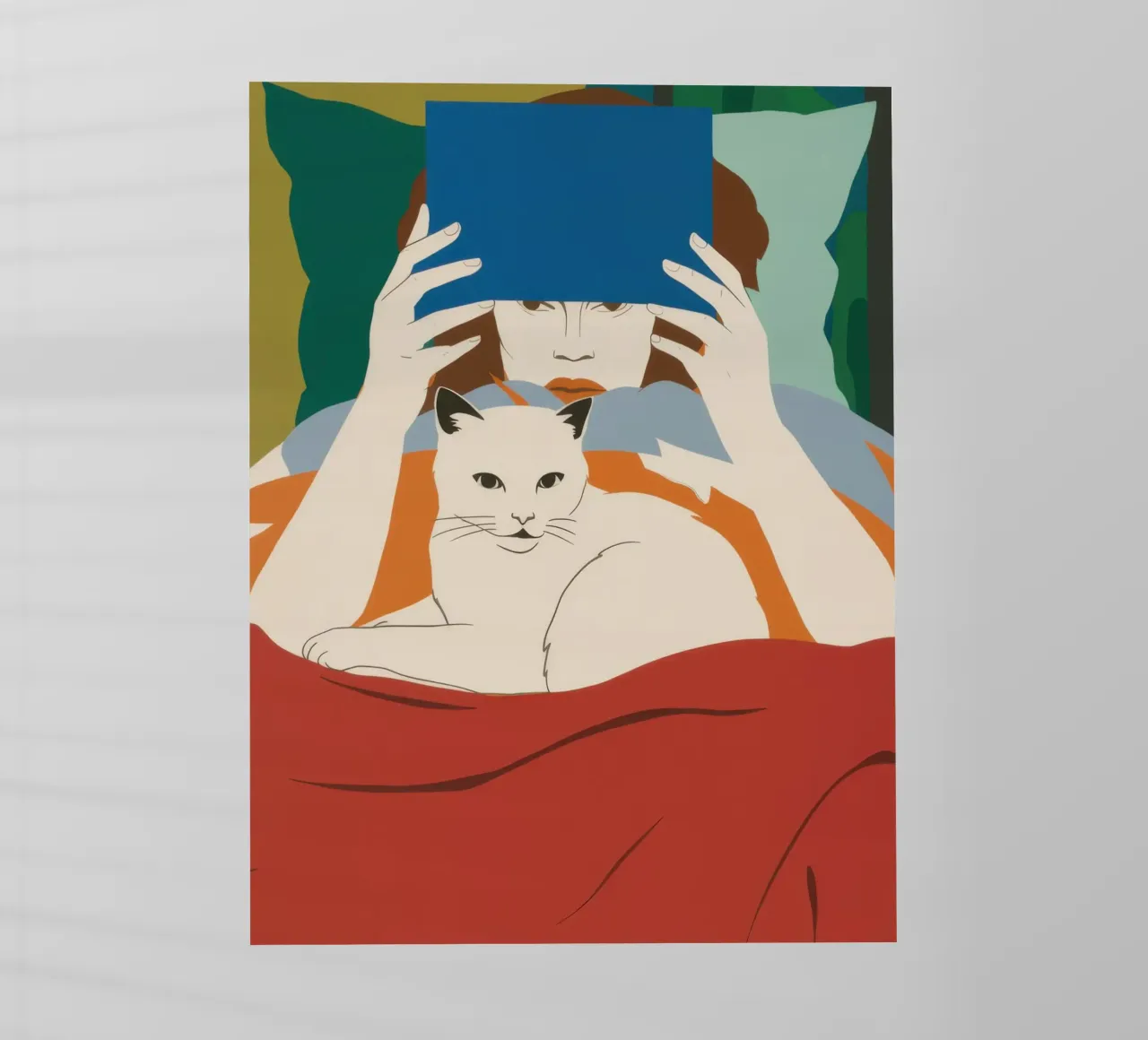 Leggere con un gatto pellicola backlit da Lune Dreams