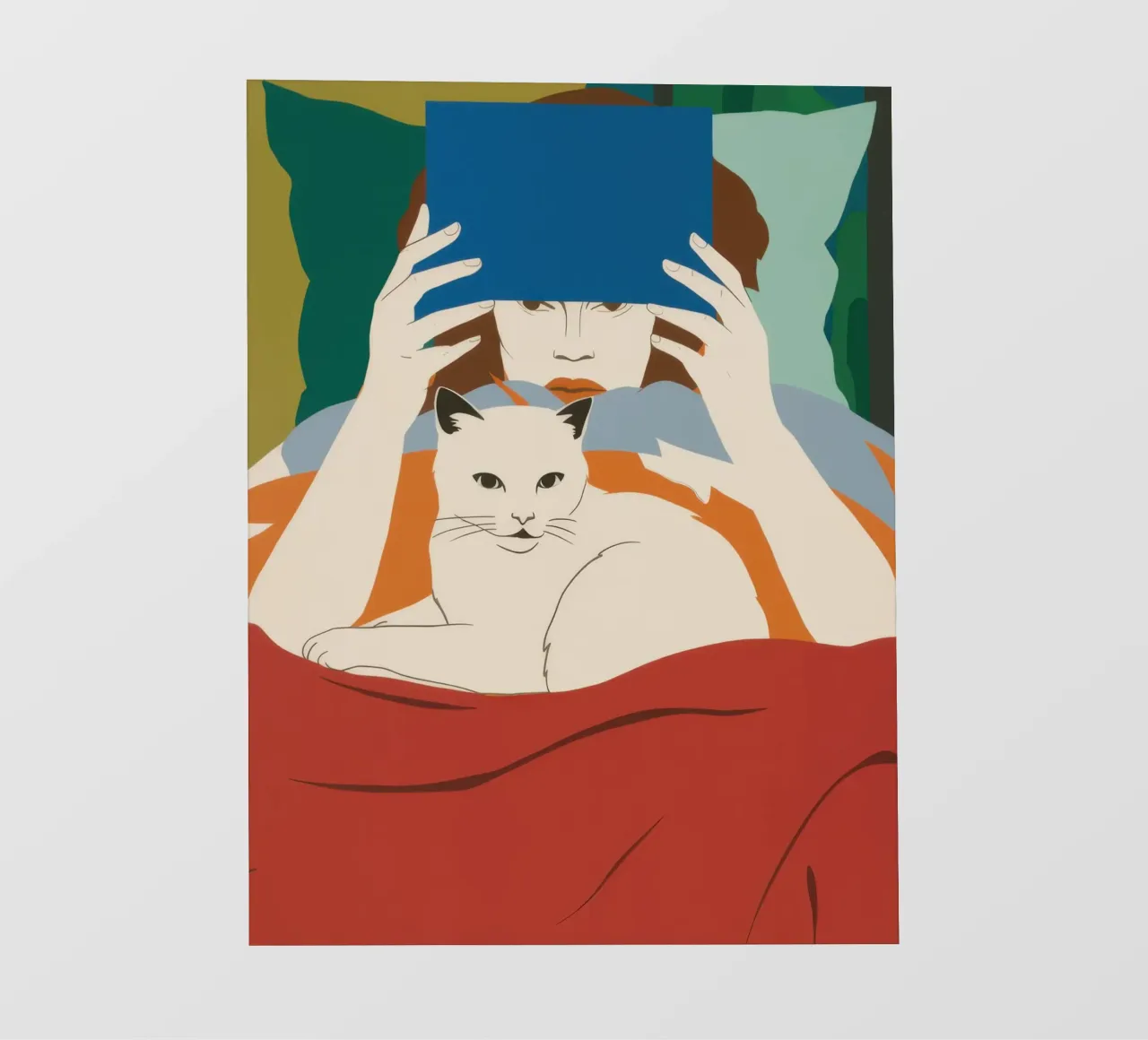 Leggere con un gatto telo in pvc da Lune Dreams