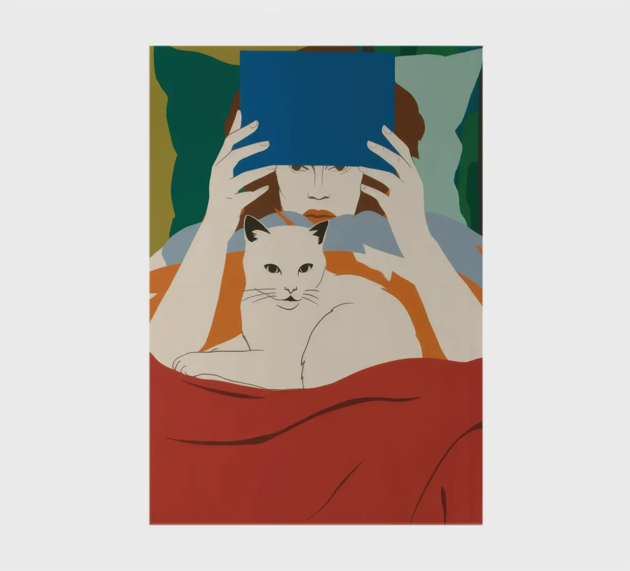 Reading with a Cat notebook by Lune Dreams