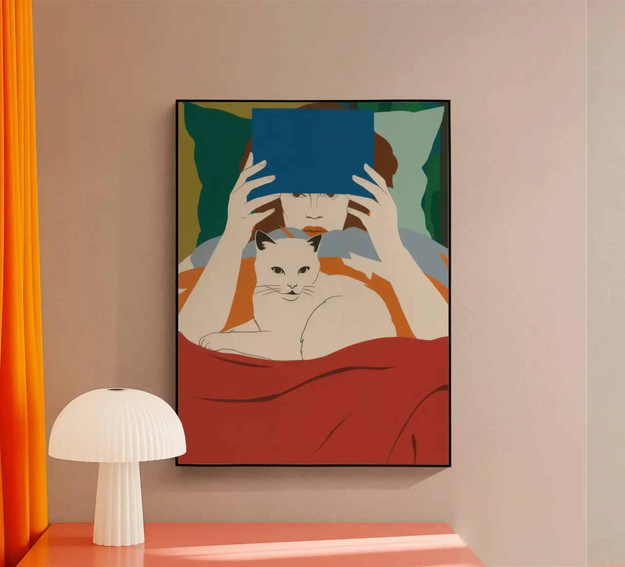 Leggere con un gatto plexiglass da Lune Dreams