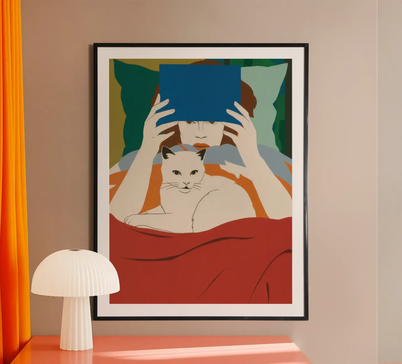 Leggere con un gatto carta hahnemühle da Lune Dreams