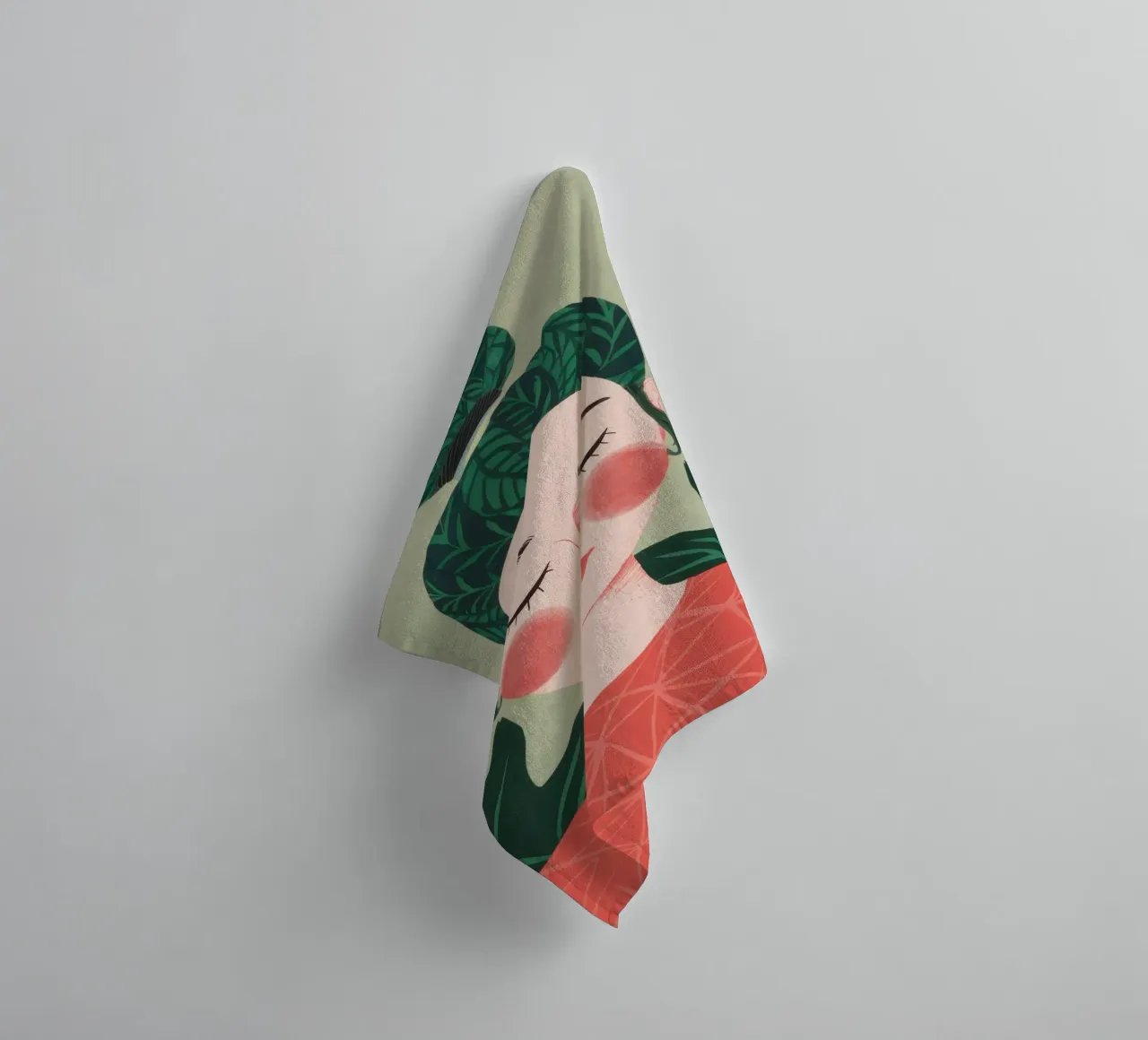 Bloemrijke zelfverzorging badhanddoek van Lune Dreams