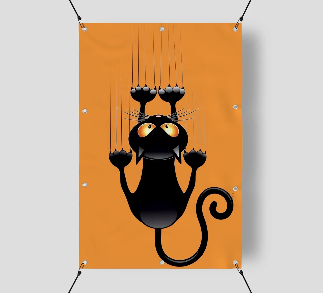 Gatto nero telo in pvc da Manuela